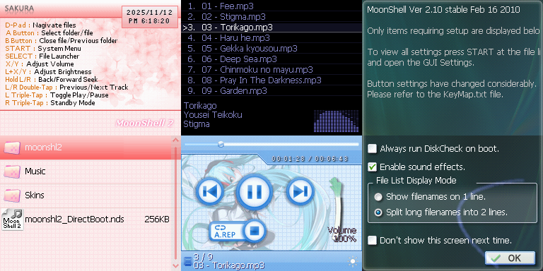 Moonshell 2 Theme Examples